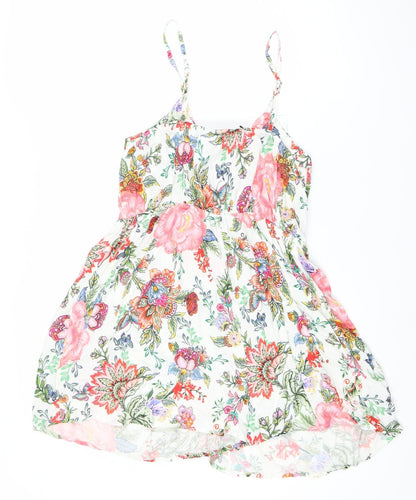 Lipsy Women Multicoloured Floral Viscose Size 12 Playsuit