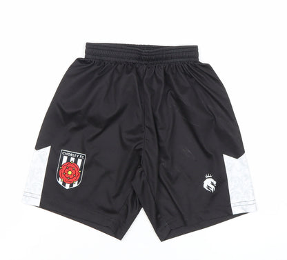 Hope & Glory Boys Black Football Athletic Shorts Size S Junior