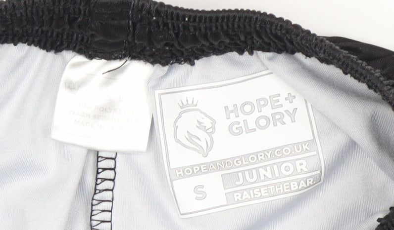 Hope & Glory Boys Black Football Athletic Shorts Size S Junior