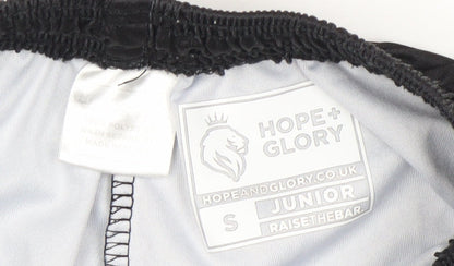 Hope & Glory Boys Black Football Athletic Shorts Size S Junior