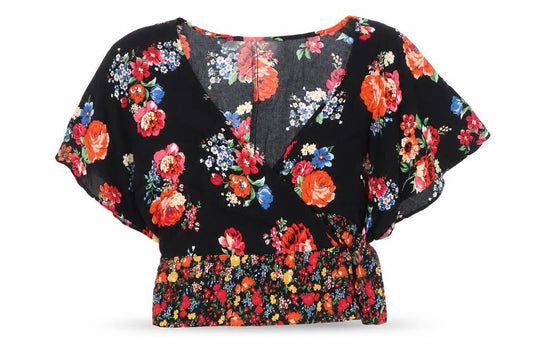 Womens UK Size 8 New Look Multicoloured Wrap Blouse