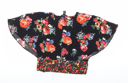 New Look Women’s Multicoloured Floral Wrap Blouse Size 8
