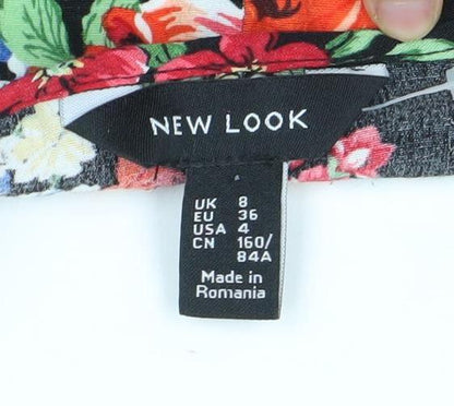 New Look Women’s Multicoloured Floral Wrap Blouse Size 8