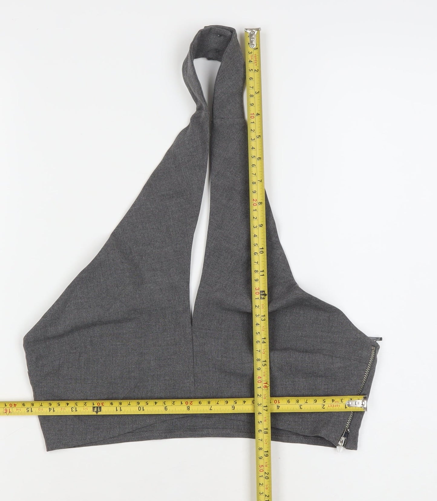 Womens UK Size 12 Pull&Bear Grey Cropped Tank