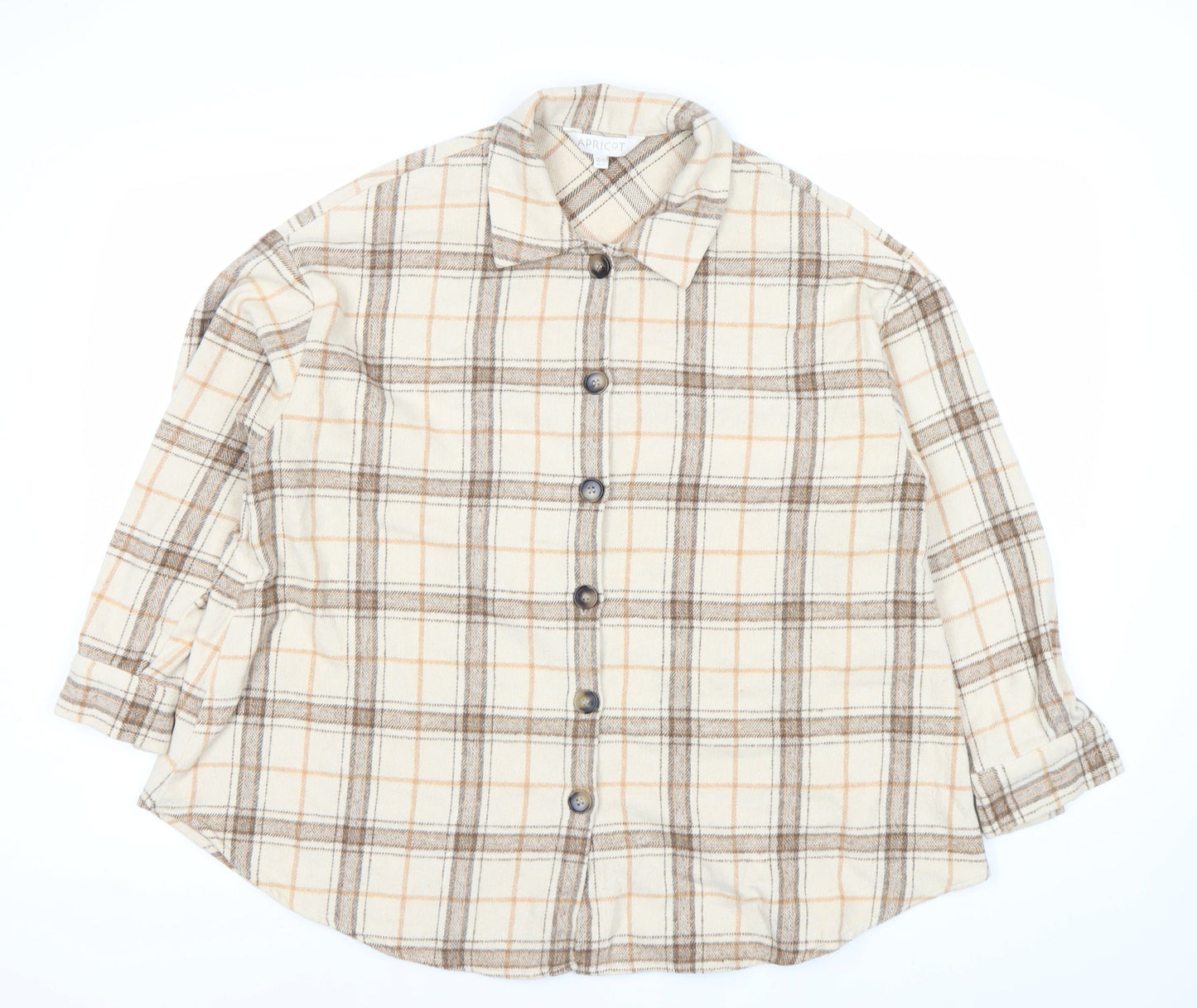 Apricot Women’s Beige Checked Flannel Shirt Jacket XS