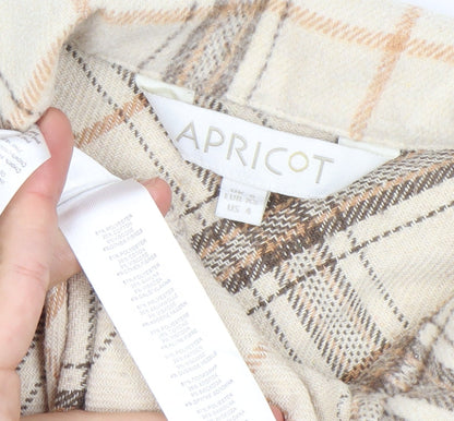 Apricot Women’s Beige Checked Flannel Shirt Jacket XS