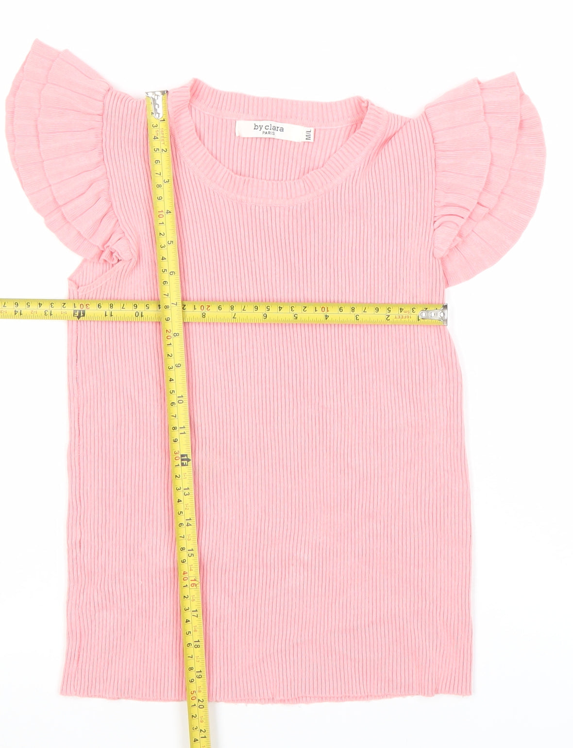 Womens UK Size M By Clara Pink Basic T-Shirt