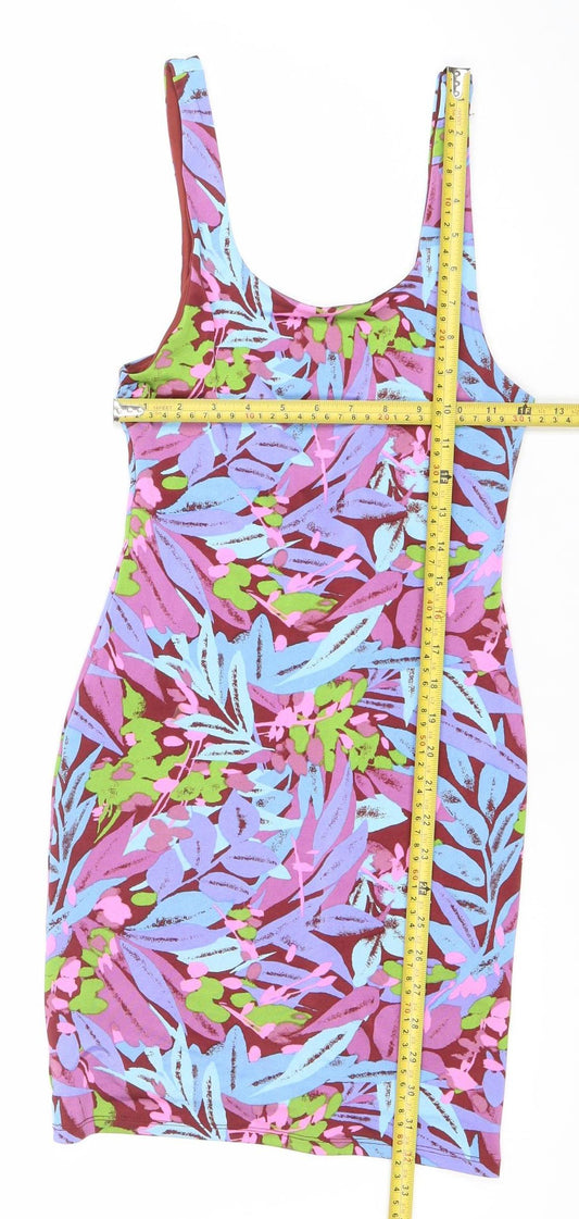 Silence + Noise Womens Multicoloured XS Bodycon Mini Dress