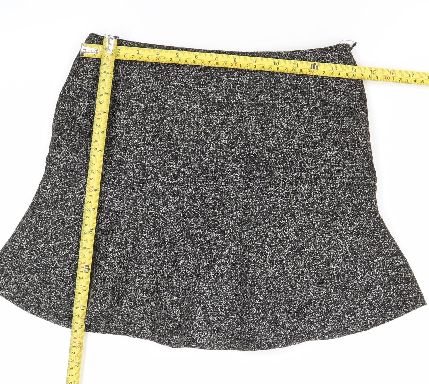 TREE BY DOTORI Women’s Grey Tweed Flare Skirt Size M Knee Length