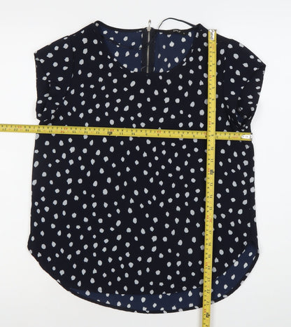 Womens UK Size 8 Only Blue Basic Blouse