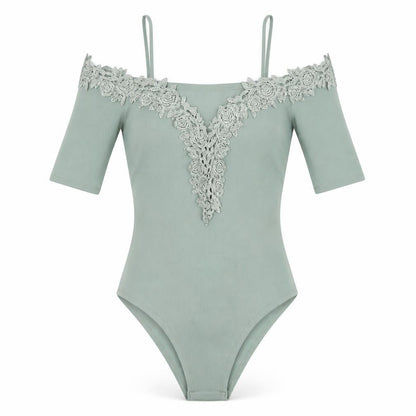 Womens UK Size UK 4 Topshop One-Piece Green Bodysuit