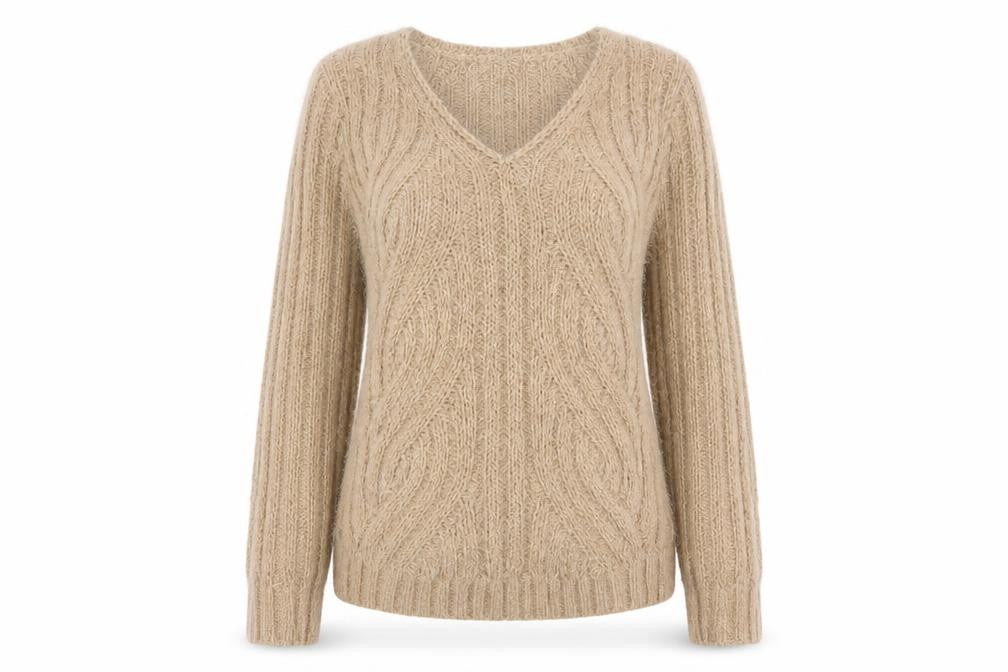 Womens UK Size M Marks and Spencer Beige Pullover Jumper
