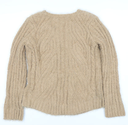 Womens UK Size M Marks and Spencer Beige Pullover Jumper