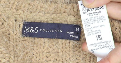 Womens UK Size M Marks and Spencer Beige Pullover Jumper