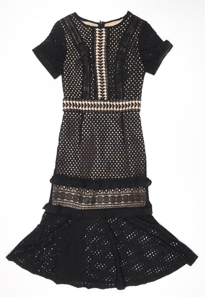 True Decadence Women’s XS Black Lace Sheath Party Dress