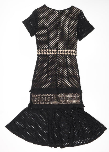 True Decadence Women’s XS Black Lace Sheath Party Dress
