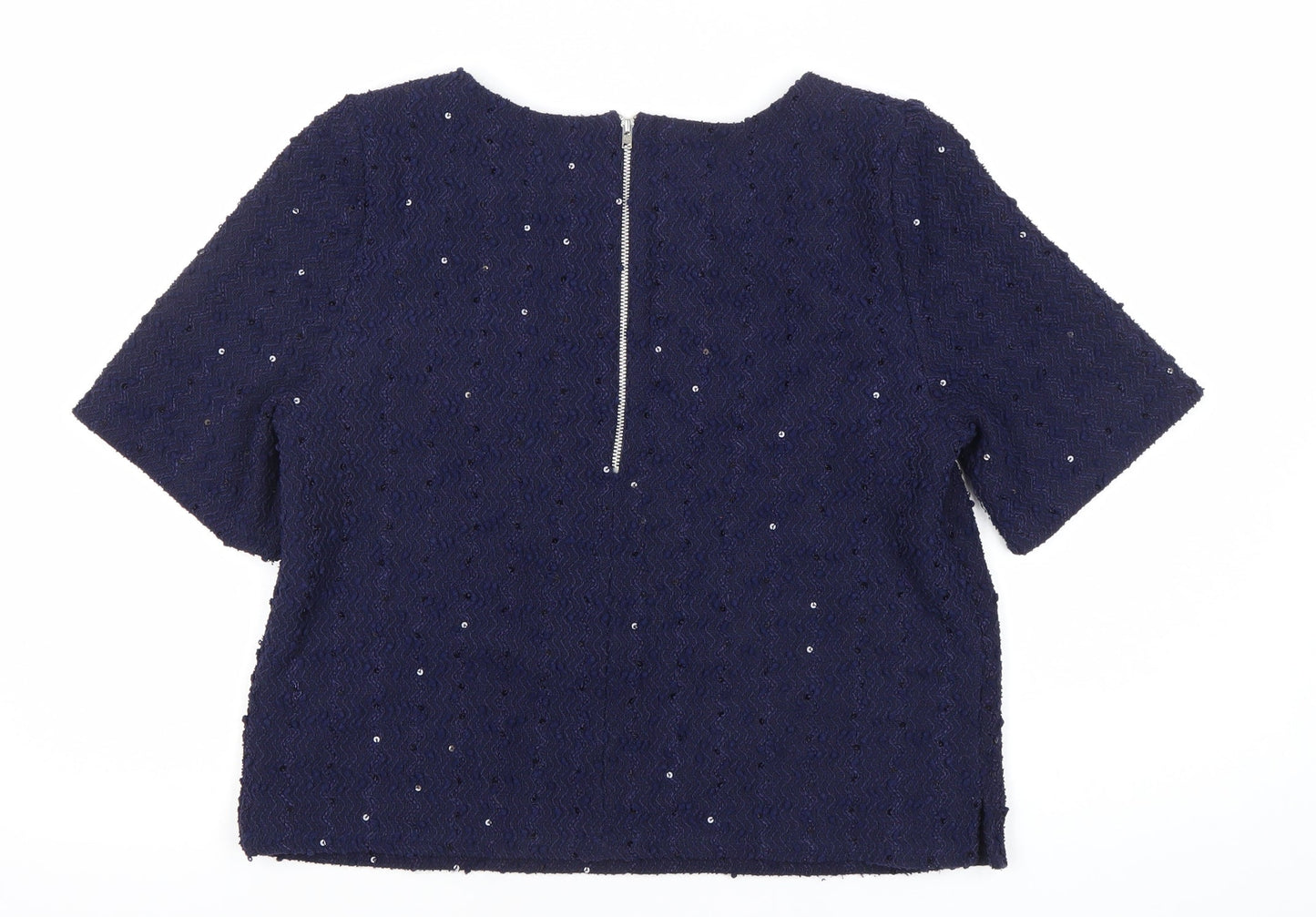 Womens UK Size 12 Oasis Blue Tunic Blouse