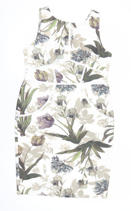 Next Women’s Multicoloured Floral Bodycon Dress Size 14