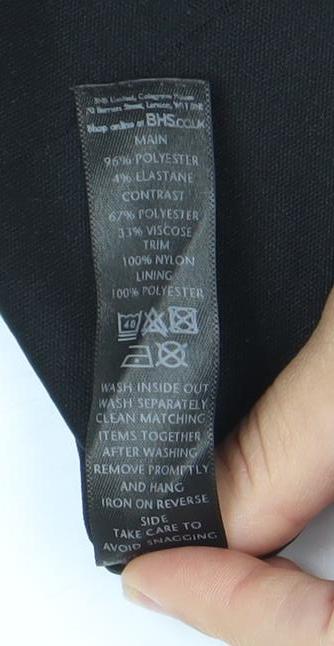 BHS Womens Black Grey Lace Sheath Knee Length Dress Size 8