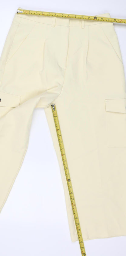Womens UK Size 12 ASOS Regular Fit Cargo Beige Trousers