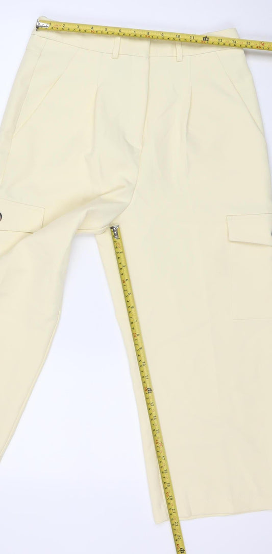 Womens UK Size 12 ASOS Regular Fit Cargo Beige Trousers