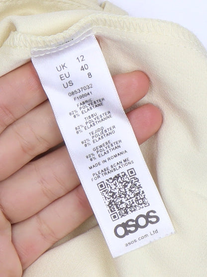 Womens UK Size 12 ASOS Regular Fit Cargo Beige Trousers