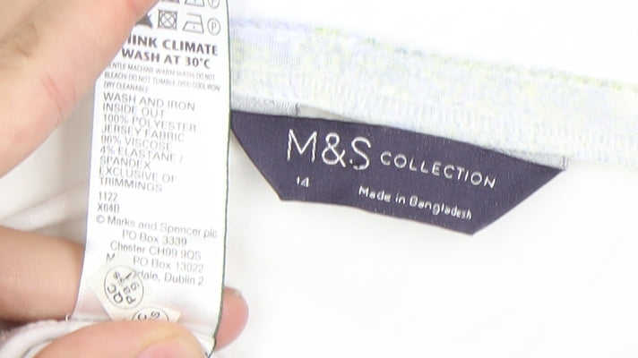 Womens UK Size 14 Marks and Spencer Multicoloured Camisole Tank