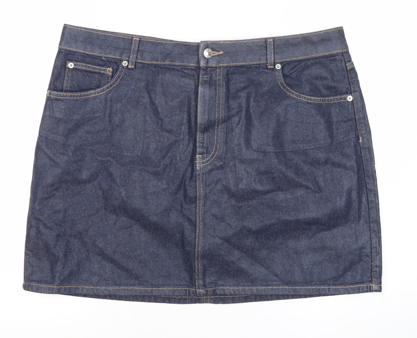 Marks and Spencer Women’s Blue Denim Mini Skirt Size 20