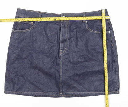 Marks and Spencer Women’s Blue Denim Mini Skirt Size 20