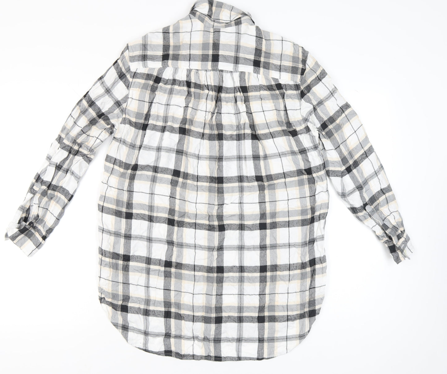 L.O.G.G. Women’s Multicoloured Plaid Viscose Button-Up Shirt Size 10