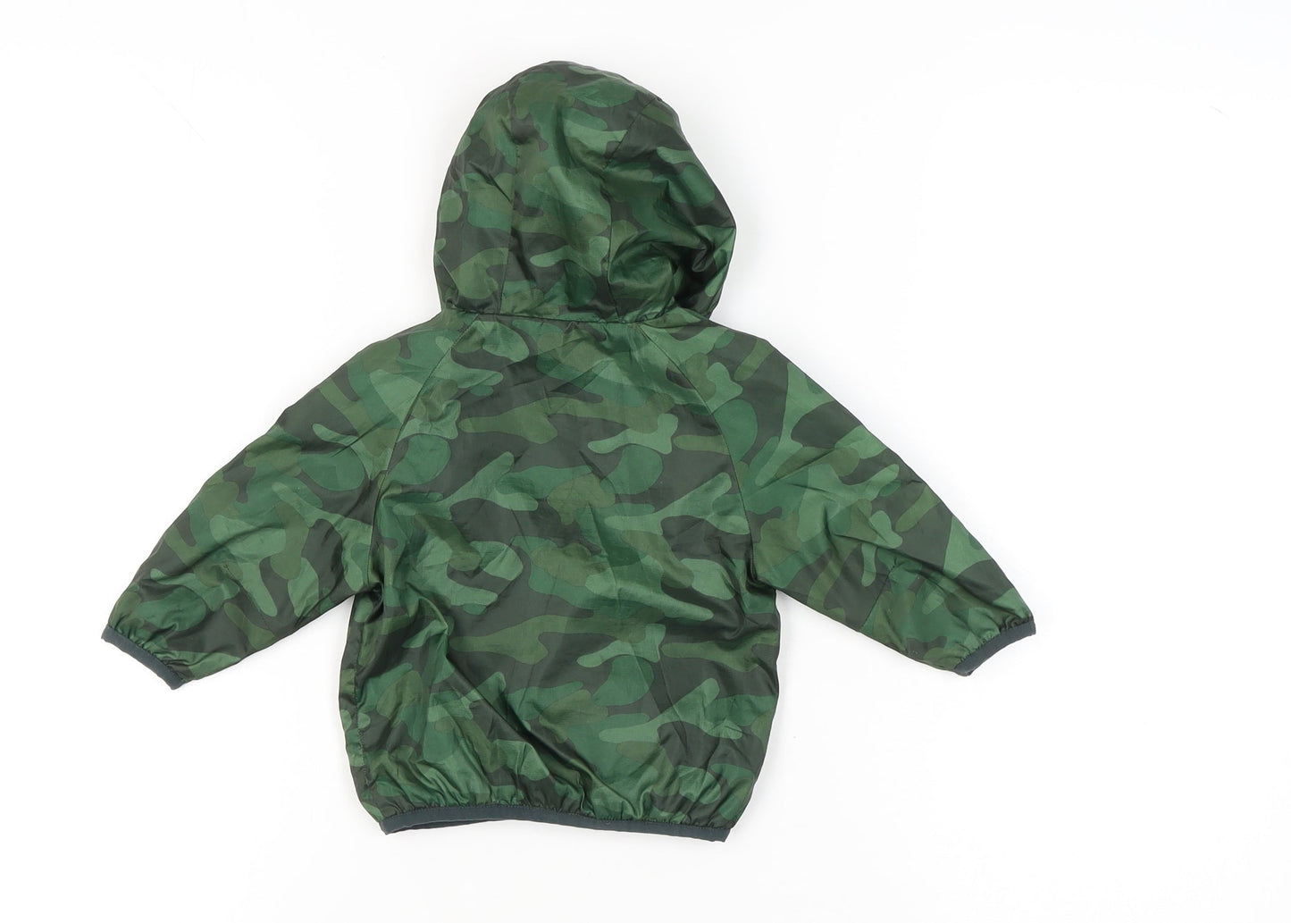 Next Unisex Baby Green Camouflage Windbreaker Jacket 6-9 Months Hooded