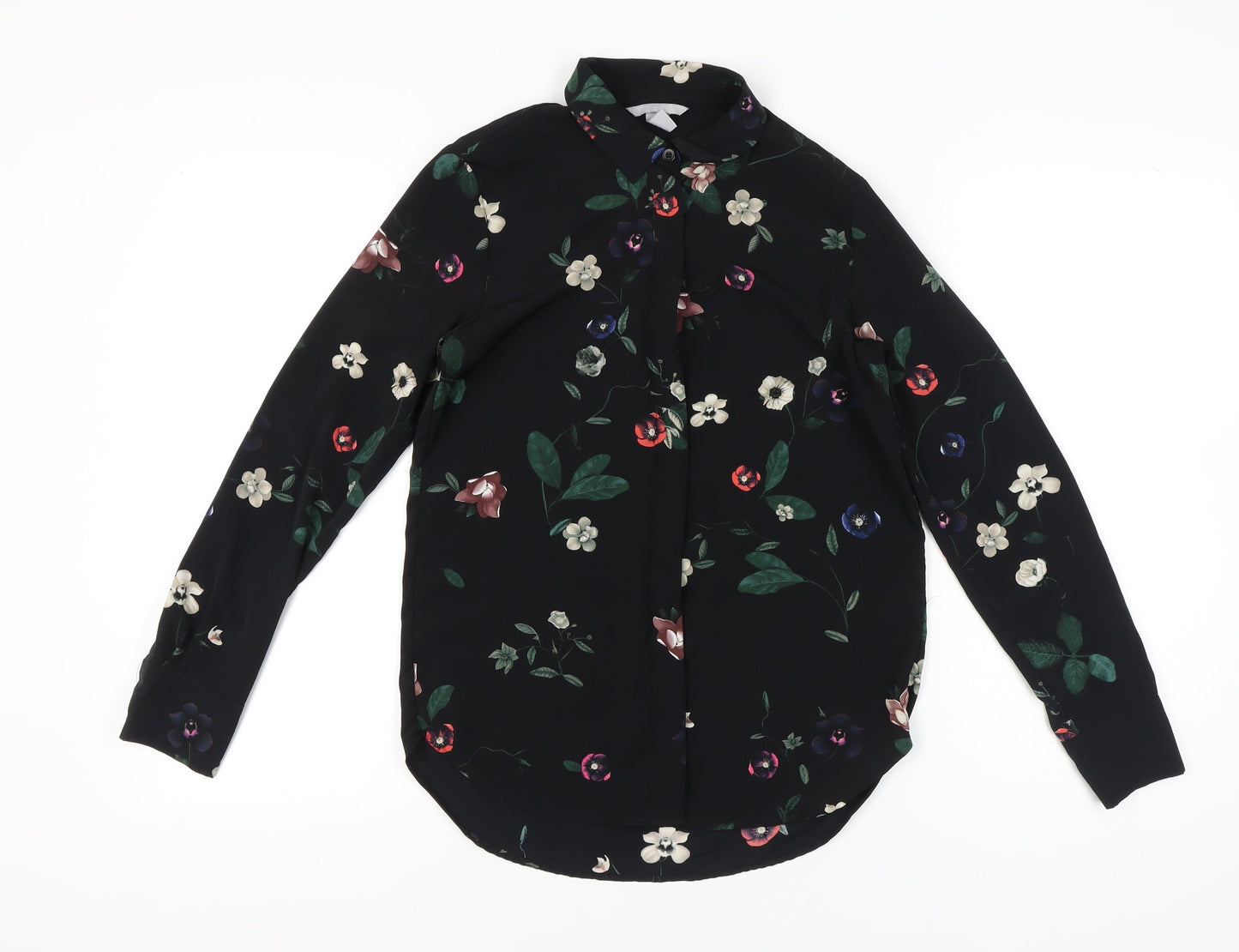 Womens UK Size 6 H&M Black Classic Blouse