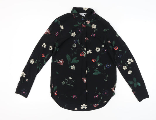 Womens UK Size 6 H&M Black Classic Blouse