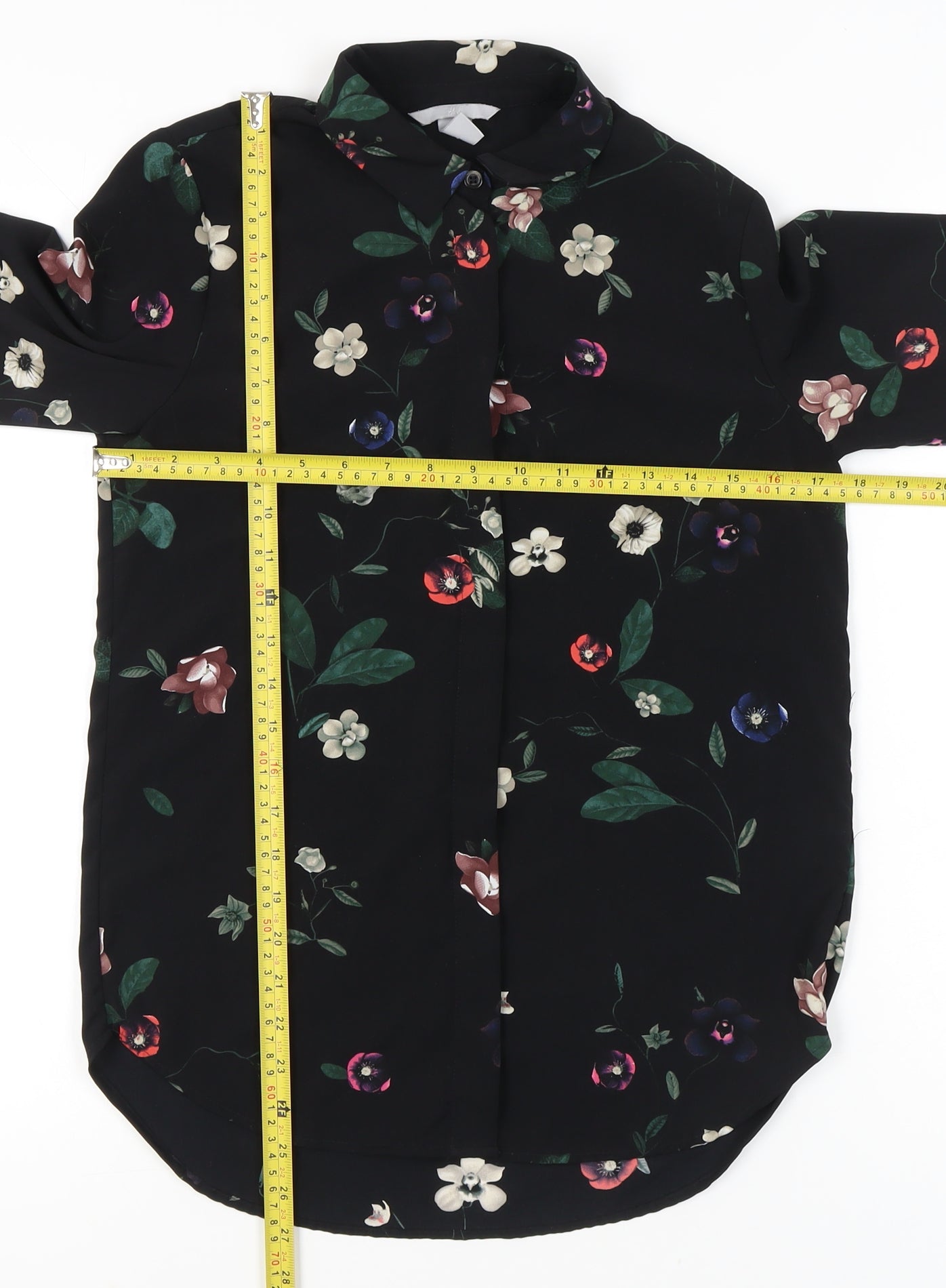 Womens UK Size 6 H&M Black Classic Blouse