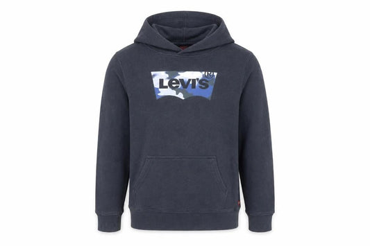 Levi's Boys Blue Pullover Hoodie 12 Years Logo Graphic Cotton Blend