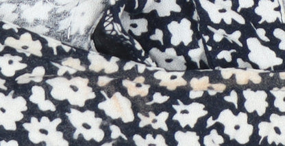 Esprit Women’s Blue Floral Blouse M 3/4 Sleeve Viscose