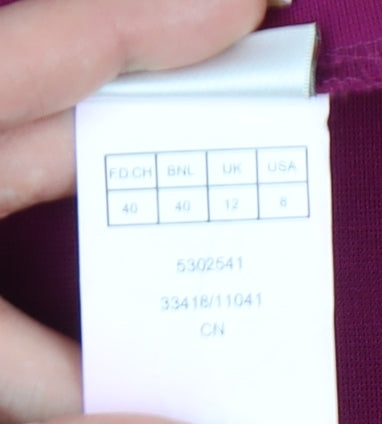 Damart Women’s Purple A-Line Stretch Knee Length Skirt Size 12