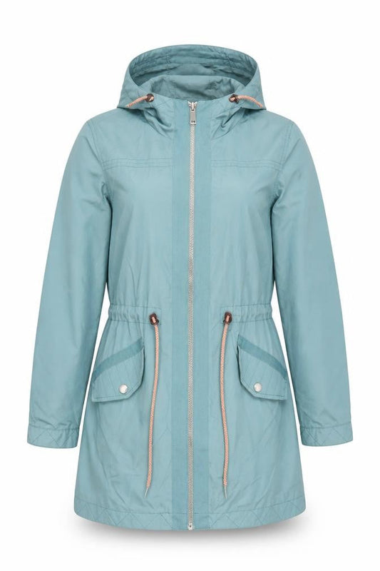 Womens UK Size 12 Mantaray Blue Parka Coat