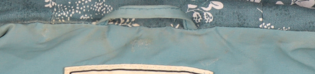 Mantaray Women’s Blue Parka Coat Size 12 Hooded Mid-Length Casual