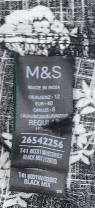 Womens UK Size 12 Marks and Spencer Black Camisole Tank