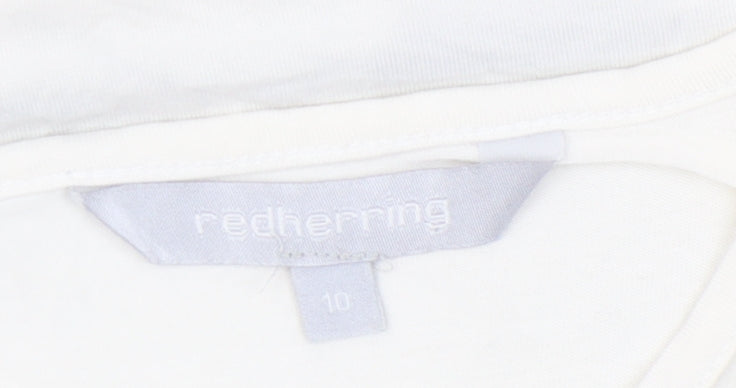 Womens UK Size 10 Red Herring White Basic Blouse