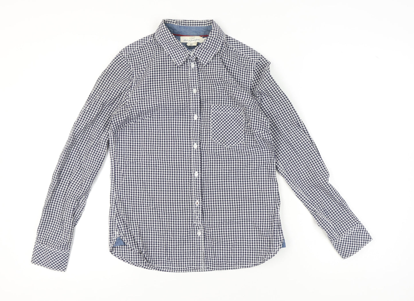 Womens UK Size 8 H&M Blue Classic Button-Up