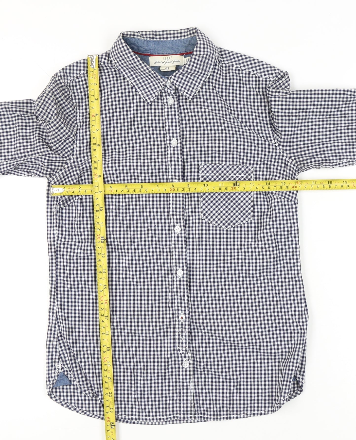 Womens UK Size 8 H&M Blue Classic Button-Up