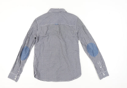 Womens UK Size 8 H&M Blue Classic Button-Up