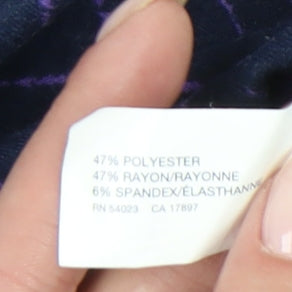 Gap Women’s Purple Chevron Midi A-Line Dress XS Sleeveless Scoop Neck