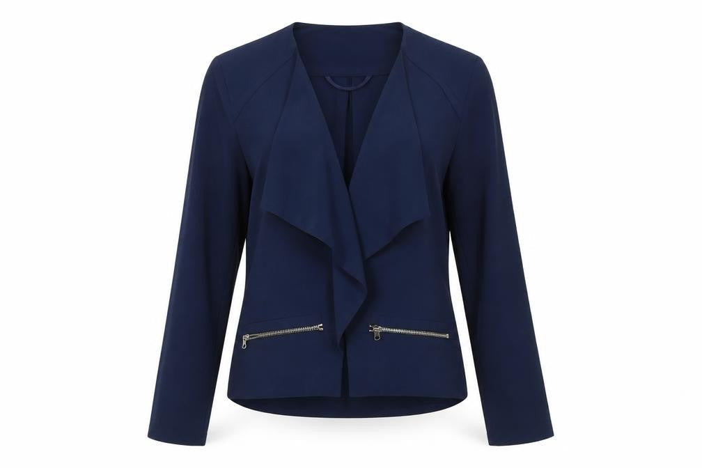 Womens UK Size 10 River Island Blue Basic Jacket