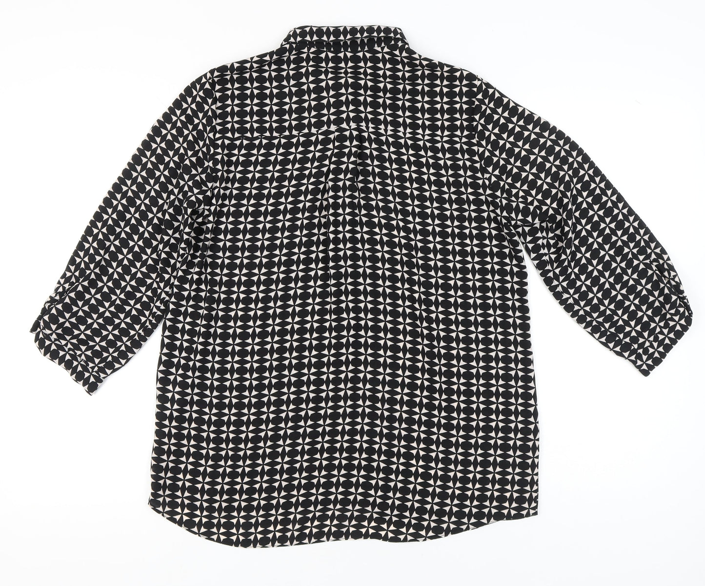 Womens UK Size 14 Dorothy Perkins Black Classic Button-Up