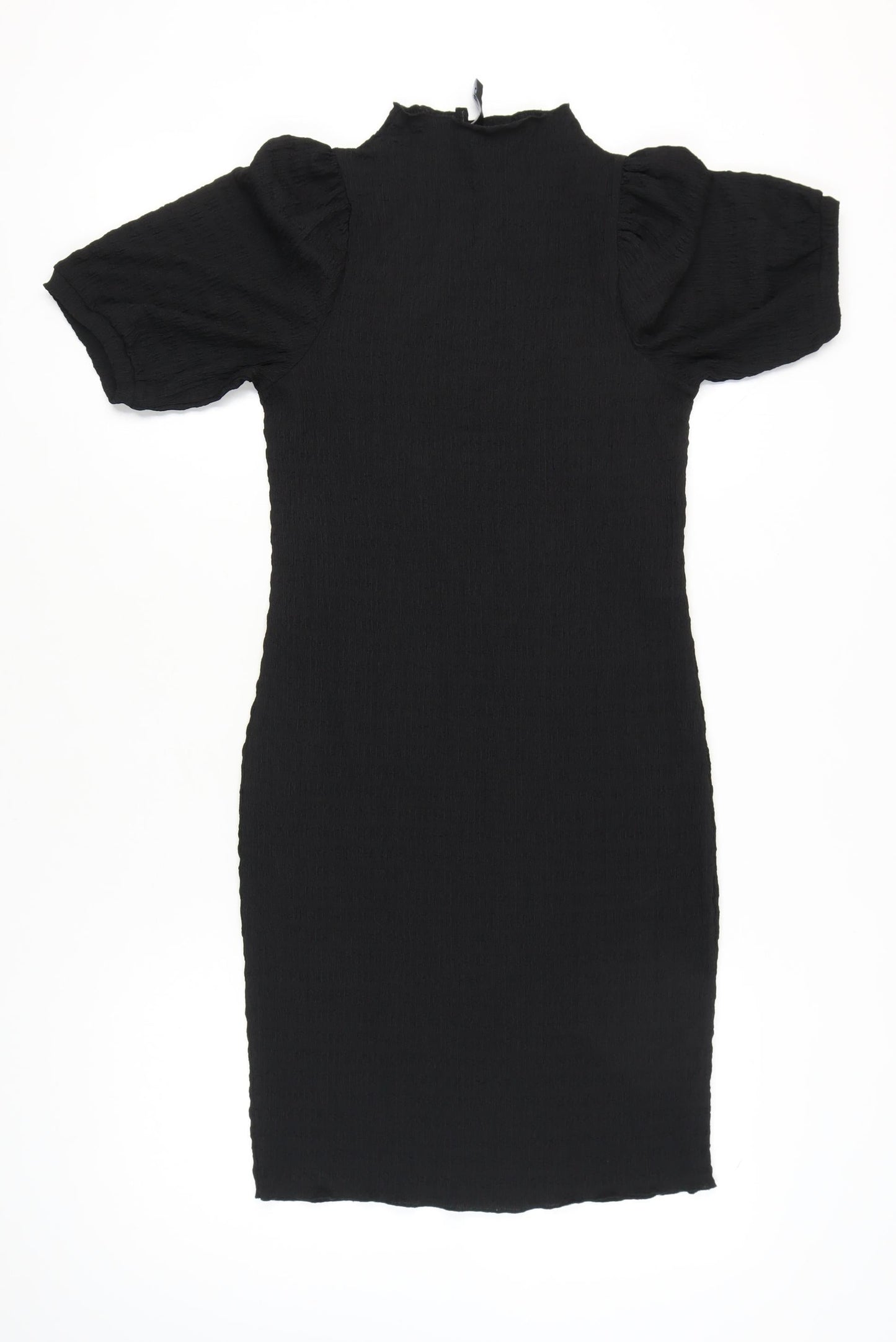 Pieces Women’s Black XS Bodycon Puff Sleeve Knee Dress