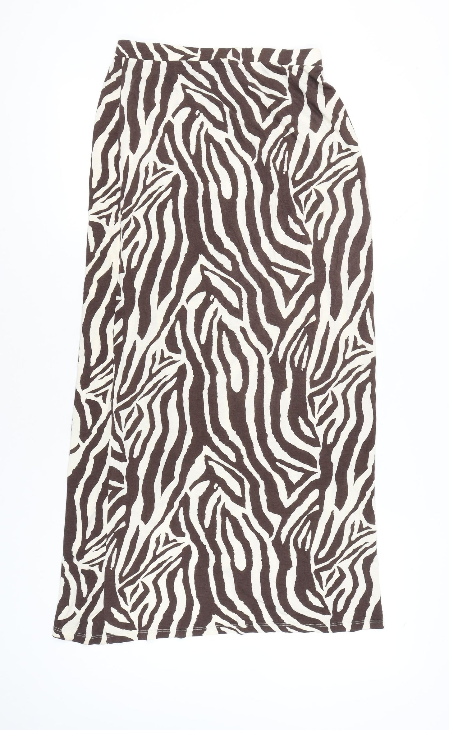 ASOS Women’s Brown Animal Print Wrap Midi Skirt Size 12