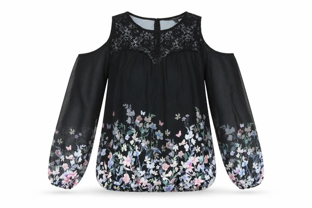 Womens UK Size 12 Lipsy Black Tunic Blouse